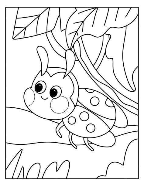 Premium Vector | Printable Bugs Coloring Pages For Kids