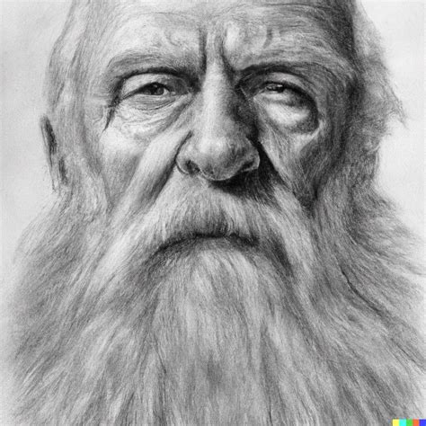 Old Man Beard Drawing