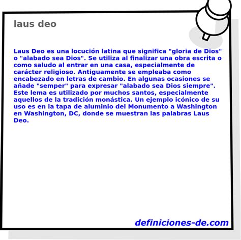 Significado de «laus deo»