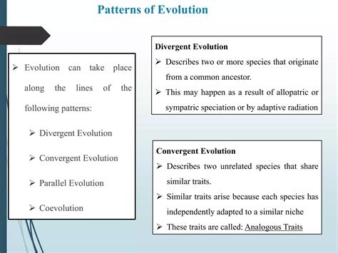 Types Of Evolution