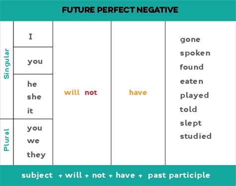 Future Perfect Negative Sentence 的图像结果