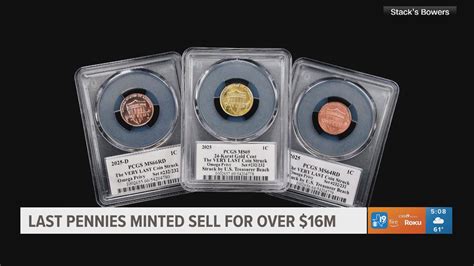Last pennies minted in U.S. sell for $16 million | cbs19.tv