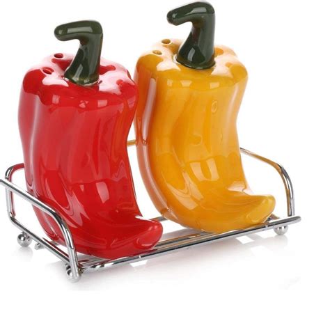Buy divine man Chili Style Porcelain Salt & Pepper Pots, Salt & Pepper ...