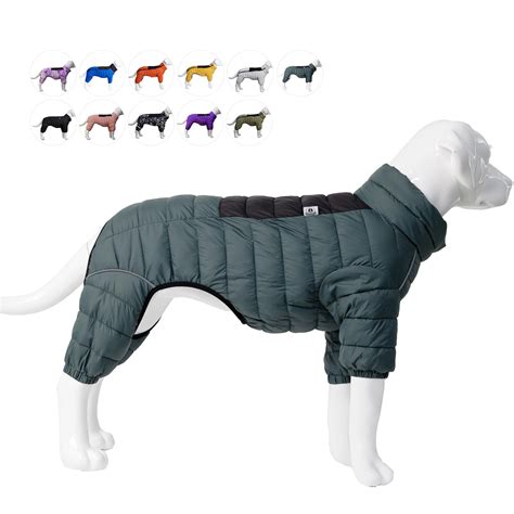 Dog Coat Dog Warm Jacket, 4 Legs Covered Waterproof Windproof ...