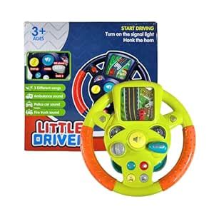 Buy Medivedas Kids Toy Steering Wheel with Music & Lights – Interactive ...