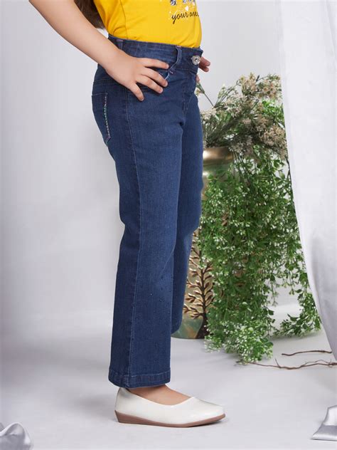 Buy Girls Denim Pant | Peppermint
