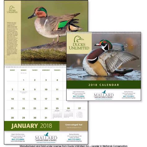 Promotional Ducks Unlimited Wall Calendar