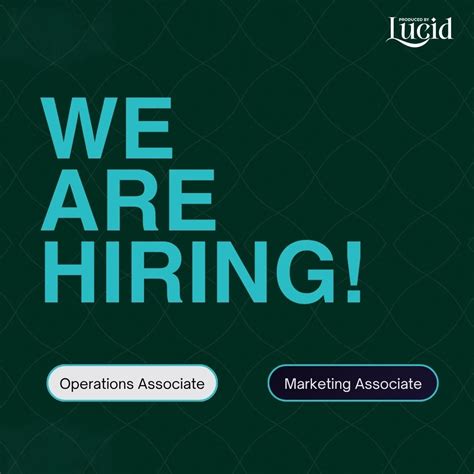 I’m currently hiring for Produced by Lucid. Open roles: ⚫️ Operations Associate ⚫️ Marketing ...