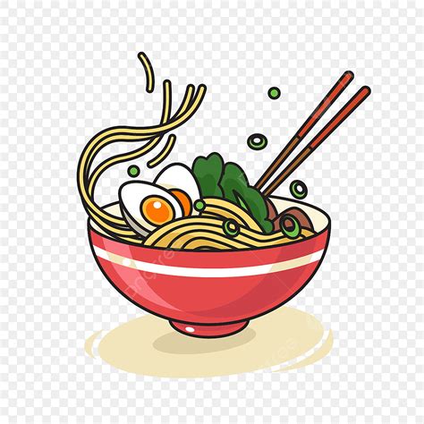 Ramen Chopsticks Clipart Transparent Background, Ramen Noodle In Red ...