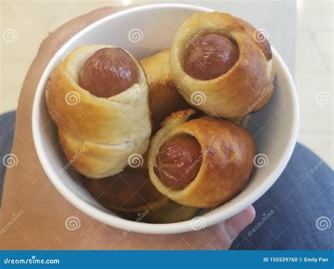 Mini Hot Dog Bun stock photo. Image of mini, cheesy - 155529760