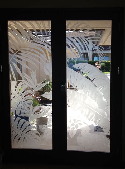 Acid Etched Glass Doors