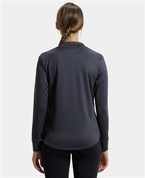 Buy Microfiber Relaxed fit Jacket with Curved Back Hem and StayDry ...