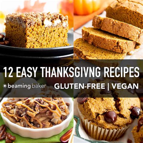 12 Easy Vegan Thanksgiving Dessert Recipes (Gluten Free, Healthy) - Beaming Baker