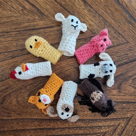 Free Farm Animal Crochet Finger Puppets Pattern - What I Made Last ...