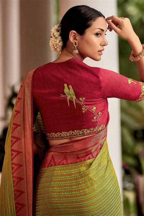 Superb Mehndi Soft Silk Saree With Classic Two Blouse Piece ...