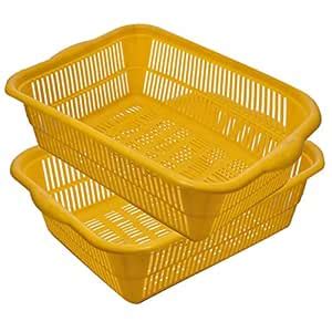 Buy Kuber Industries Plastic 2 Pieces Kitchen Medium Size Dish Rack ...