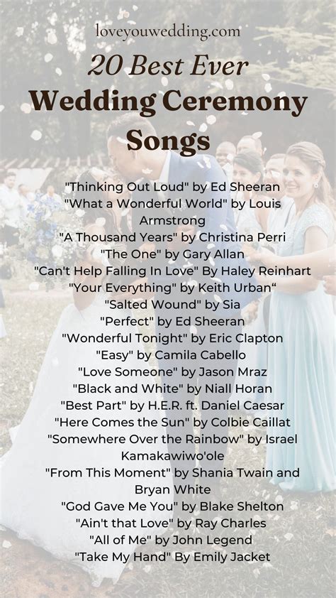 The Ultimate Wedding Ceremony Songs Of All Time - From Classic to ...