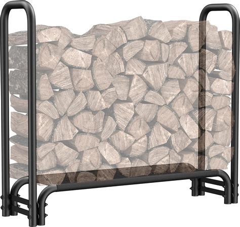Mr IRONSTONE 4ft Firewood Rack with Mesh Base, | Ubuy India