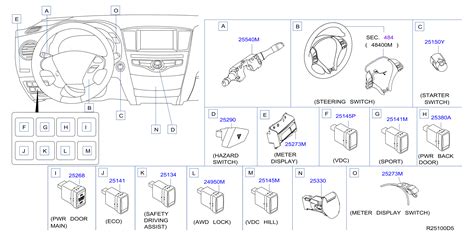 2016 Nissan Rogue S 2ROW 2.5L CVT 2WD Clutch Starter Safety Switch ...