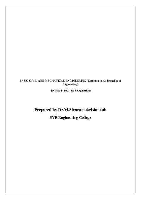BCM UNIT 1 - Mechanical Engineering's Impact on Industries and Society ...