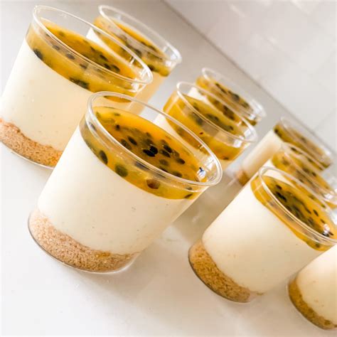 Passion fruit Cheesecake Cup | Cheesecake cups, Passion fruit mousse ...