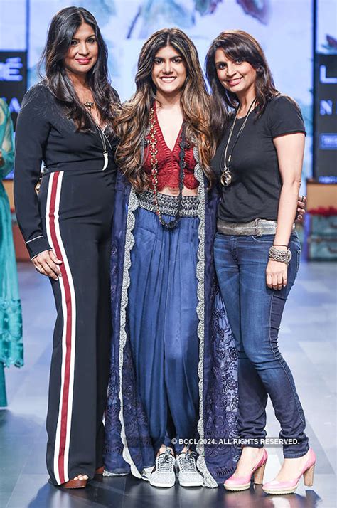 Ananya Birla poses with designers for Amoh By Jade during the Day 5 of ...