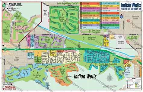 Indian Wells Map, Riverside County, CA – Otto Maps