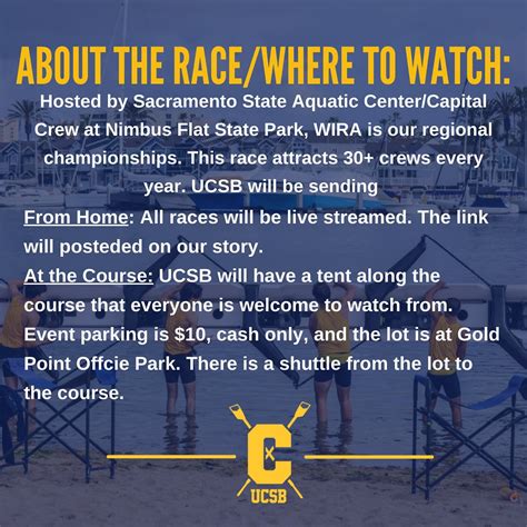 UCSB Rowing | WIRAs starts tomorrow! The finals schedule will be ...