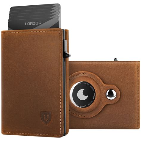 LORZOR Airtag Wallet, Genuine Leather Minimalist | Ubuy India