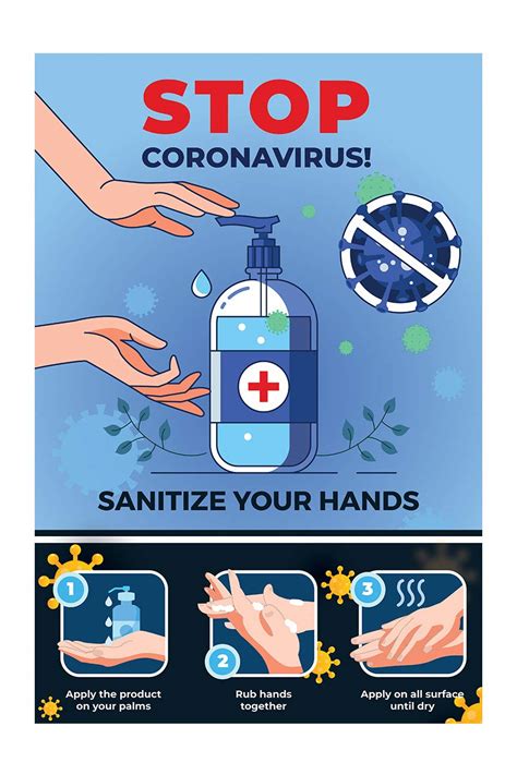 Yellow Alley? Coronavirus Posters - Sanitize Your Hands Posters for ...