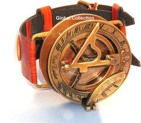 Antique Brass Wrist Sundial Compass Watch Vintage India | Ubuy