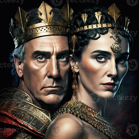 Julius Caesar and Cleopatra History of Ancient Egypt. 22965957 Stock ...