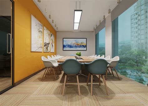 400平米-蓝禾顾问-办公室装修设计-山东鲁工装饰设计工程有限公司