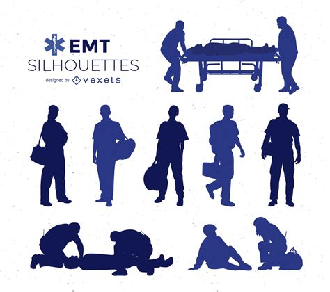 EMT Silhouette Collection Vector Download