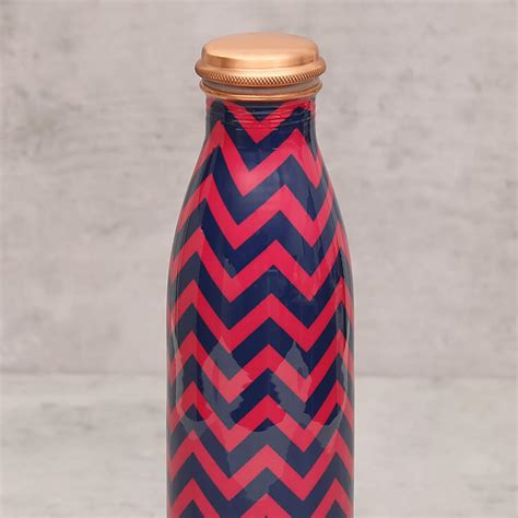 Buy India Circus Chevron Melavo Printed Copper Water Bottle - 950 ml ...
