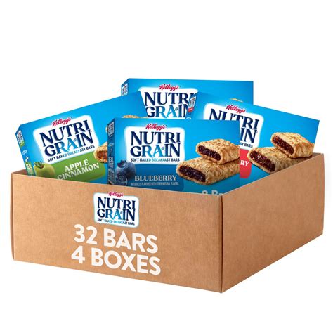 Nutri-Grain Soft Baked Breakfast Bars, Kids Snacks, Whole Grain ...