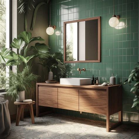 5+ Stunning Modern Green Tile Bathroom Designs You'll Love