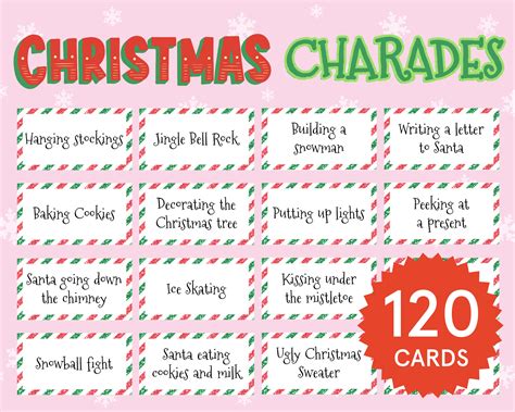 Family Printable Christmas Charades
