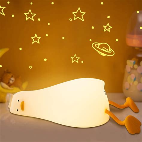 Duck Night Light for Kids, Cute Leisure Lying Duck Lamp for Nursery ...