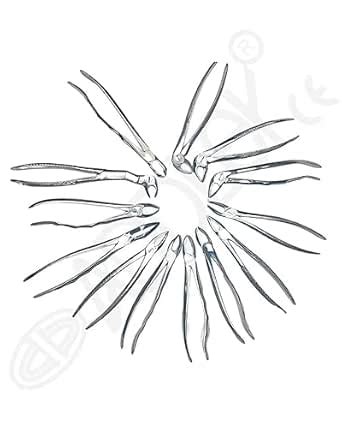 ADDLER DENTAL EXTRACTION FORCEPS KIT SET OF 14. LIFE TIME ANTI RUSTING ...