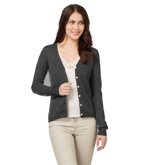 Ladies Grey Cardigan With Lace at Xavier Brill blog