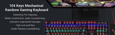 Mitra K551 LED Backlit Rainbow Mechanical Gaming Keyboard