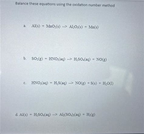 Image result for Balancing Chemical Equations Using Oxidation Number