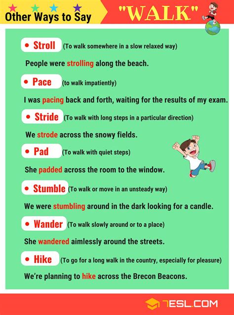 170+ Synonyms for "Walk" with Examples | Another Word for “Walk” • 7ESL