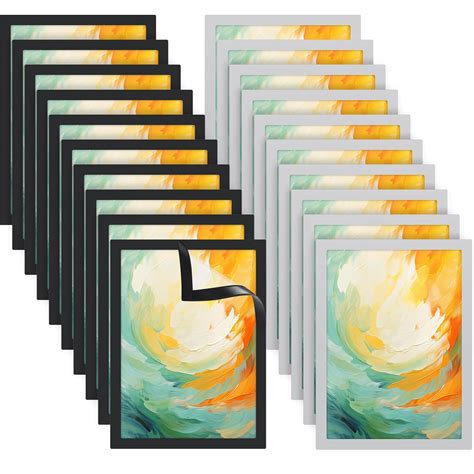 Suzile 20 Pcs Magnetic Picture Frame 8.7 x 12 Inch Wall Mount PVC ...