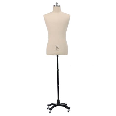 Sewing Male Upper Torso Mannequin With Wheels Styrofoam Standing ...