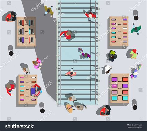 Computer Shop Top View Layout 的图像结果