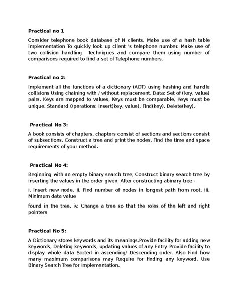 DSA Practical List: Techniques, Implementations & Comparisons - Studocu