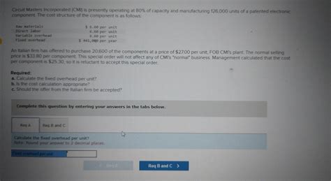 Solved Circuit Masters Incorporated (CMI) is presently | Chegg.com