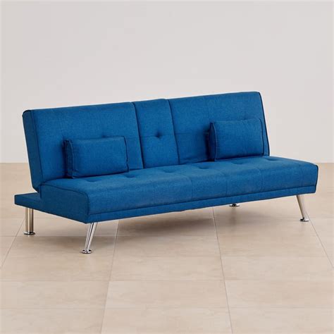 Buy Clovis Fabric 3-Seater Sofa Bed - Blue from Home Centre at just INR ...